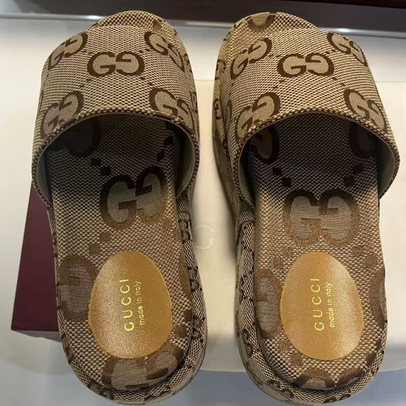Gucci GG Platform Slide Sandal - Picture 1 of 6